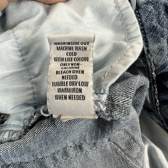 RSQ Jeans Girls 12 Blue Denim Flared Leg Stretch Distressed Y2K Grunge - Picture 6 of 12